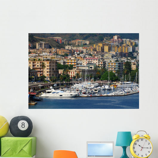 Waterfront marina in Messica Sicily Wall Mural