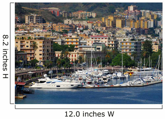 Waterfront marina in Messica Sicily Wall Mural