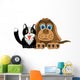 Dog and Cat White Wall Decal