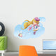 girl with dog Wall Decal