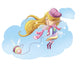 girl with dog Wall Decal