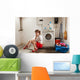 Housewife Bored in the Laundry Wall Mural
