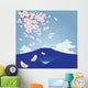 Fuji Mountain Vector Wall Mural