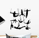 Silhouettes Gymnastics Rings Wall Decal