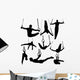 Silhouettes Gymnastics Rings Wall Decal