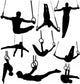 Silhouettes Gymnastics Rings Wall Decal