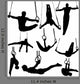 Silhouettes Gymnastics Rings Wall Decal