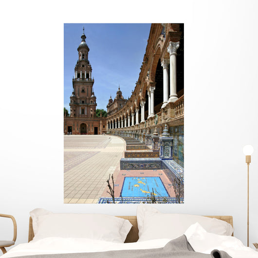 plaza de espana in seville, andalucia, spain Wall Mural