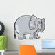 cute african elephant cartoon illustration Wall Decal