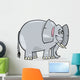 cute african elephant cartoon illustration Wall Decal