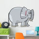 cute african elephant cartoon illustration Wall Decal