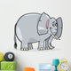 cute african elephant cartoon illustration Wall Decal