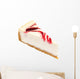 Cheesecake strawberry on a White Background Wall Decal
