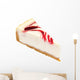 Cheesecake strawberry on a White Background Wall Decal