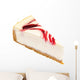 Cheesecake strawberry on a White Background Wall Decal