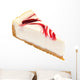 Cheesecake strawberry on a White Background Wall Decal