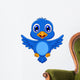 Cute blue bird cartoon Wall Decal