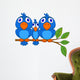 Funny blue bird Wall Decal