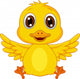 Cute baby duck cartoon Wall Decal