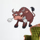 Angry bull cartoon Wall Decal
