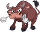 Angry bull cartoon Wall Decal