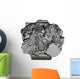 Car Engine Front White Wall Decal