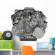 Car Engine Front White Wall Decal
