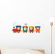 Train with Animals Wall Decal