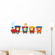 Train with Animals Wall Decal