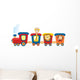 Train with Animals Wall Decal