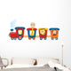 Train with Animals Wall Decal