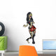 Ghoulish Punk Girl Zombie Wall Decal
