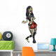 Ghoulish Punk Girl Zombie Wall Decal