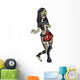 Ghoulish Punk Girl Zombie Wall Decal