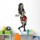 Ghoulish Punk Girl Zombie Wall Decal