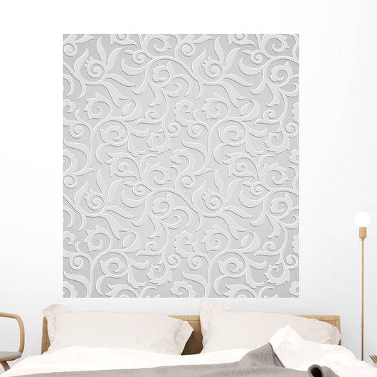Traditional Silver Wallpaper Wall Decal