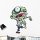Cartoon Illustration of Cute Green Zombie Wall Decal