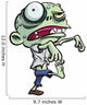 Cartoon Illustration of Cute Green Zombie Wall Decal