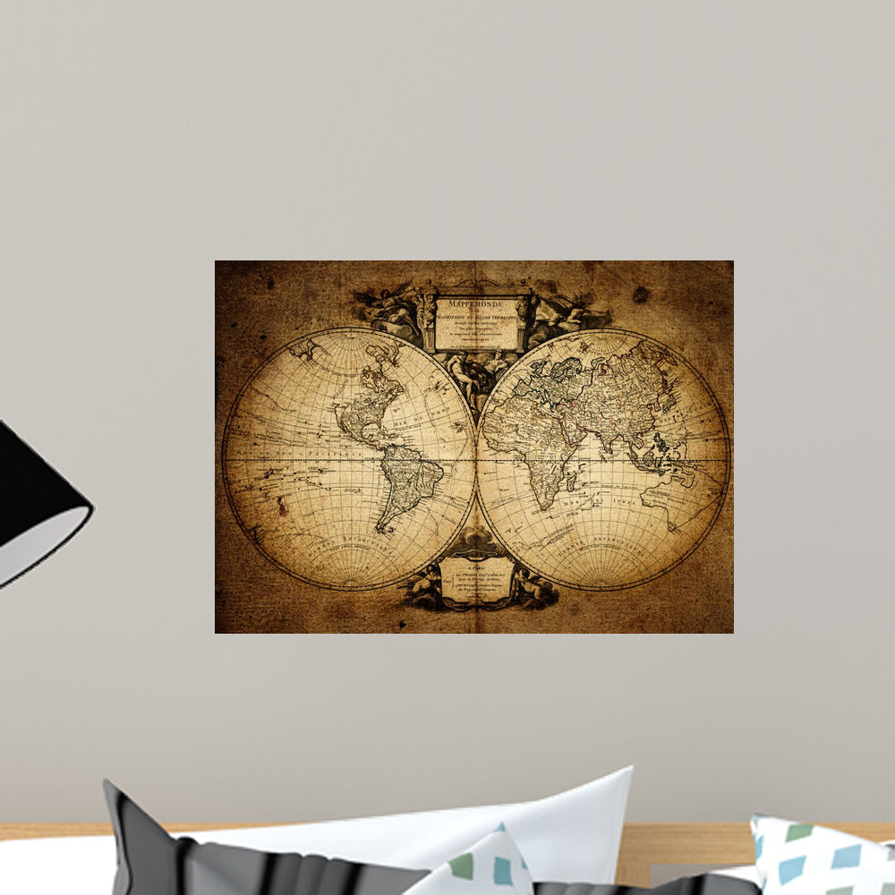 Map World 1752 Wall Mural – Wallmonkeys