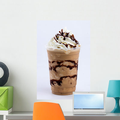 Frappuccino Wall Decal shown on a wall