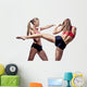 Two attractive athletic girls fighting Wall Decal