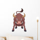 Angry bull cartoon Wall Decal
