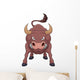 Angry bull cartoon Wall Decal