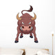 Angry bull cartoon Wall Decal