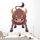 Angry bull cartoon Wall Decal