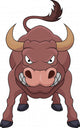 Angry bull cartoon Wall Decal