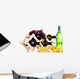 Bottles Wine Placed Wooden
