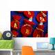 Focused on Santa Claus in Advent calendar Wall Mural