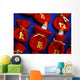 Focused on Santa Claus in Advent calendar Wall Mural
