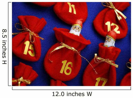 Focused on Santa Claus in Advent calendar Wall Mural